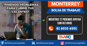 trabajos de medio tiempo en Monterrey